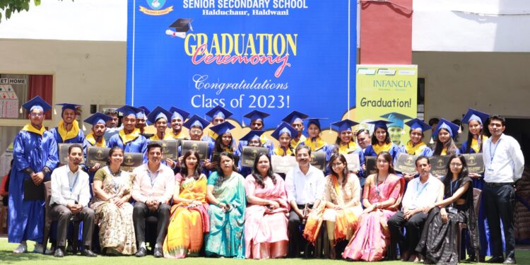 ग्रेजुएशन सेरेमनी में अभिभावक एवं छात्र हुए सम्मानित